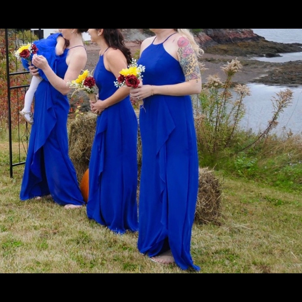 Cobalt blue bridesmaid dress